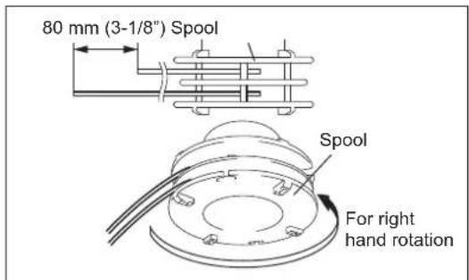DOLMAR LT27 - Replacing the nylon cord - 3