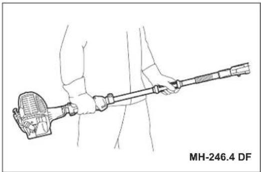DOLMAR MH246.4DF - FONCTIONNEMENT DU TAILLE-HAIE SUR PERCHE - 2