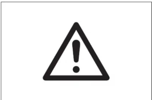Warning symbol image with exclamation mark inside a triangle