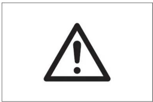Warning symbol image with exclamation mark inside a triangle