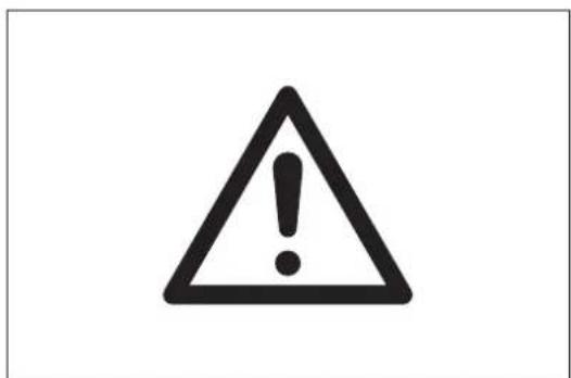 Warning symbol image with exclamation mark inside a triangle