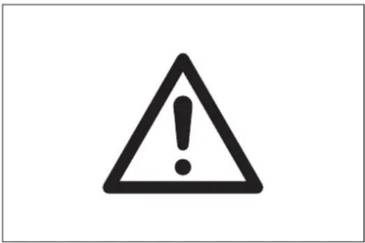 Warning symbol image with exclamation mark inside a triangle