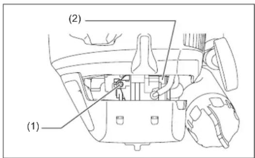 DOLMAR MS248.4C - Het laag toerental controlleren - 1