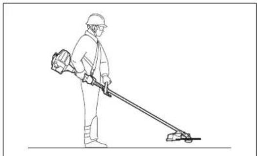 DOLMAR MS248.4C - Correct posture - 1