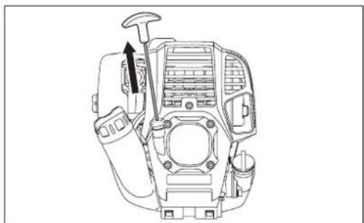 DOLMAR MS248.4C - 5) Opwarmen - 1