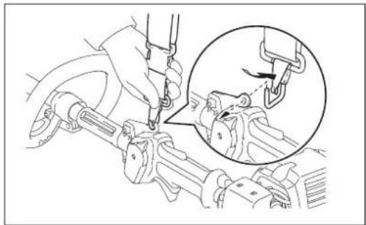 DOLMAR MS248.4C - Instalación del arnés para hombre - 1