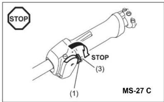 DOLMAR MS27U - Stopping - 2