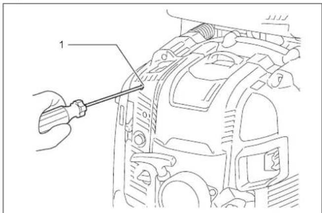 DOLMAR PB7660.4 - Adjustment of idling speed - 1