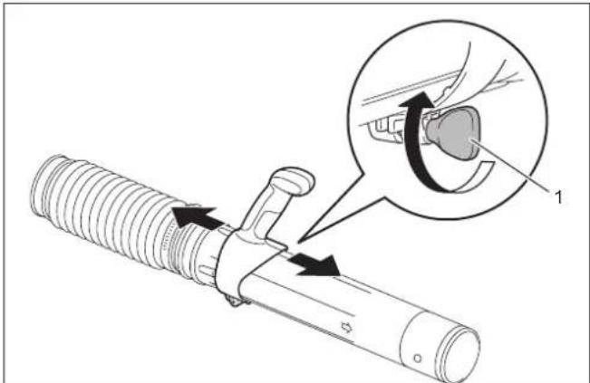 DOLMAR PB7660.4 - Einstellen der Position des Steuerhebels - 2