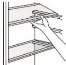 CANDY CFF 1854 W - Placering af dorhylderne - 1