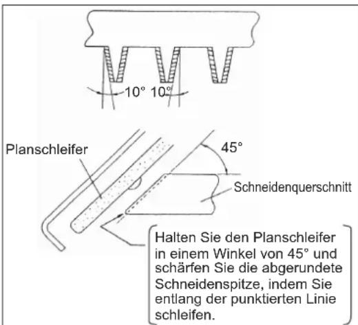 DOLMAR HT2360D - Nachstellen des Abstands zwischen oberen und unteren Messern - 2