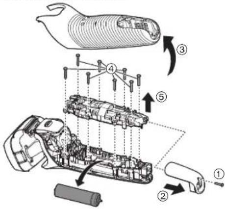 PANASONIC ESLS6A - Weggooien van de ingebouwde oplaadbare batterij - 1