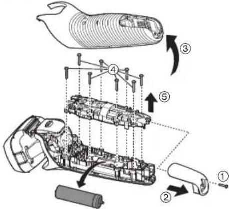 PANASONIC ESLS6A - Remove the built-in rechargeable battery before disposing of the shaver. - 1