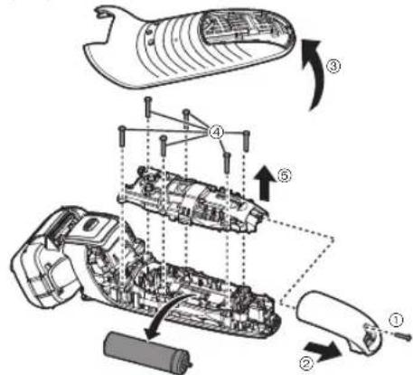 PANASONIC ESLV6U - Remove the built-in rechargeable battery before disposing of the shaver. - 1