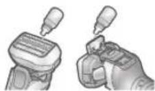 PANASONIC ESLV6U - Lubricate the shaver. It will keep the movement of the blades smooth and maintain a comfort shave. - 1