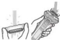 PANASONIC ESLV6U - Remove the outer foil section [A⑨] and clean with running water. - 1