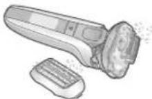PANASONIC ESLV6U - Dry the outer foil section, the shaver, and the trimmer [A⑫] completely. - 1