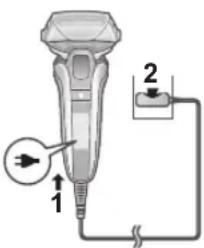 PANASONIC ESLV6U - Chargement du rasoir - 1