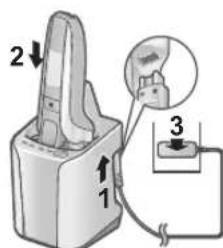 PANASONIC ESLV9U - Carregar o aparelho de barbear - 1