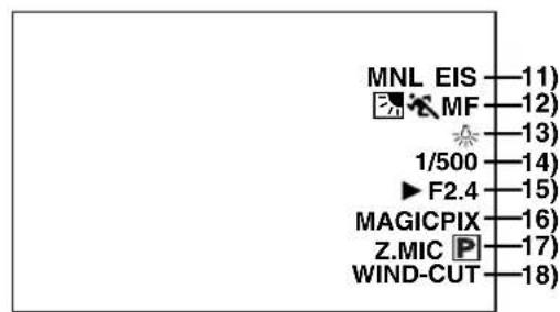 PANASONIC PVDC152K - 10) Indication date/heure ( 19,55) - 1