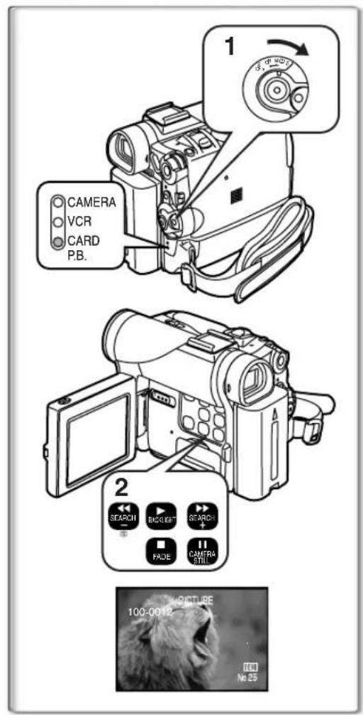 PANASONIC PVDC152K - Copie automatique des images fixes qui ont déjà été enregistrées sur cassette - 1