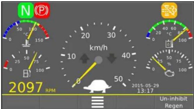 N P 50 100 0 150 50 75 0 100 2097 RPM km/h 40 10 50 2015-05-29 13:17 Un-inhibit Regen