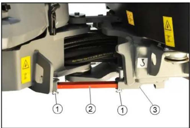 Kärcher MIC 70 - 10.1.1Applicare la sicura di trasporto sull'articolazione a snodo - 1