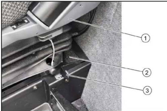 Kärcher MIC 70 - Changing the dust filter behind the driver's seat - 1