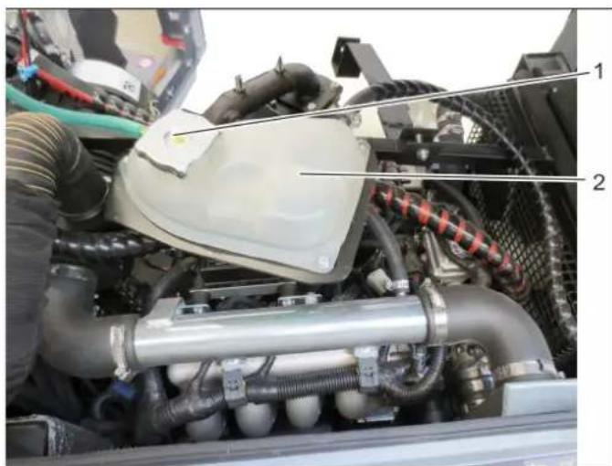 Kärcher B 300 R I LPG - Comprobar el nivel de refrigerante y rellenar - 1