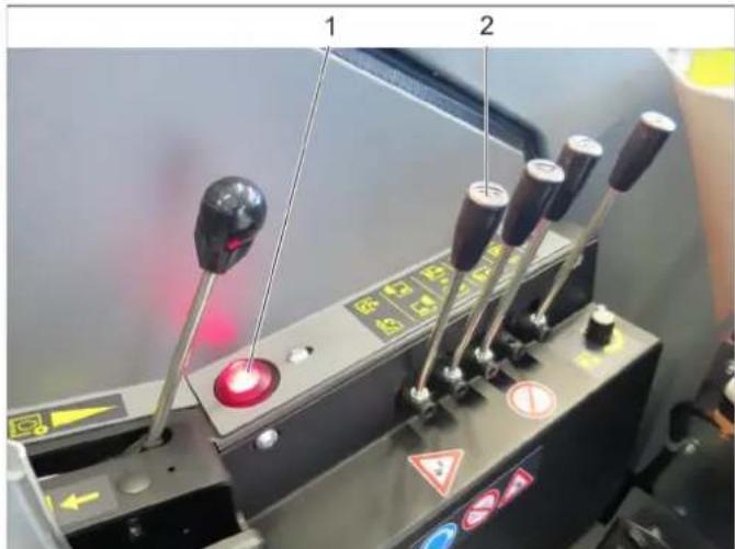 Kärcher B 300 R I LPG - Open/close flap of the waste container - 1