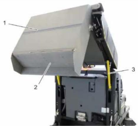 Kärcher B 300 R I D - Limpar o colector do lixo varrido - 1