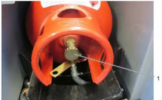 Kärcher B 300 R I D - Ouvrir l'alimentation en gaz (moteur à gaz) - 1