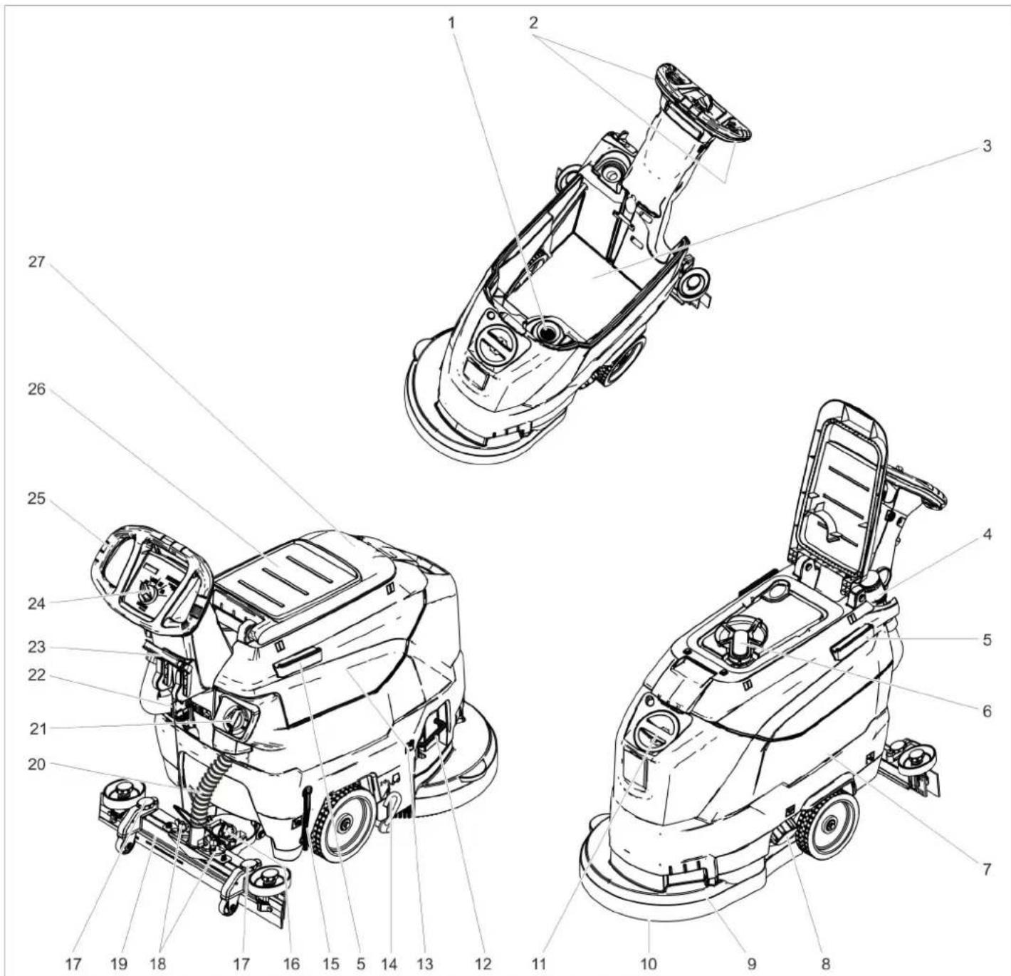 Kärcher BD 4325 C Bp Pack - Ovládacie a funkčné prvky - 1