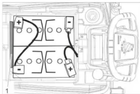 Kärcher BD 4325 C Bp Pack - Helyezze be és kösse be az akkumulátort - 1