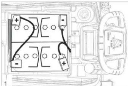 Kärcher BD 4325 C Bp Pack - Установка и подключение аккумуляторов - 1