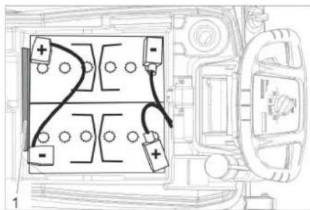 Kärcher BD 4325 C Bp Pack - 安放并连接好电池 - 1