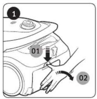 SAMSUNG SC07M25F0WP - Cleaning the dust bag - 9