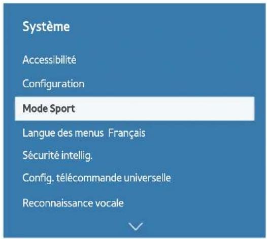 SAMSUNG UA55JS7200R - Activation de la fonction Mode Sport - 1