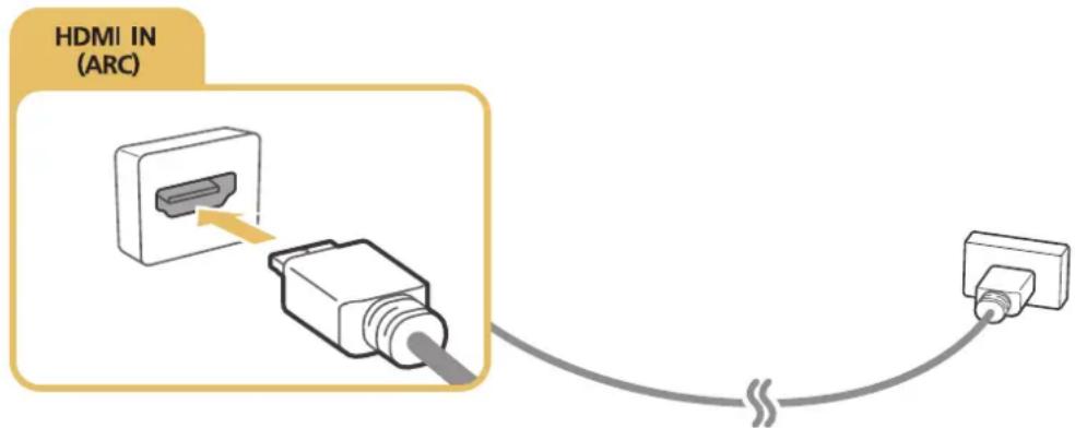 SAMSUNG UA55JS7200R - Connexion à l'aide d'un cable HDMI (ARC) - 1