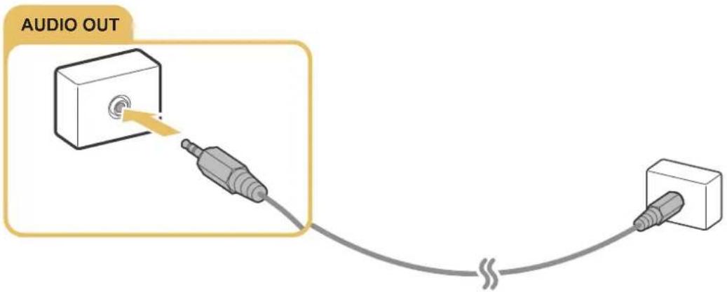 SAMSUNG UA55JS7200R - Connexion à l'aide d'un cable audio stéreo - 1