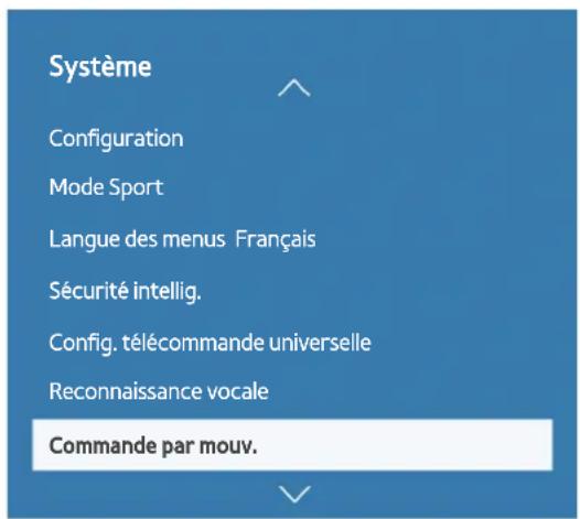 SAMSUNG UA55JS7200R - Configuration de Commande par mouv. - 1