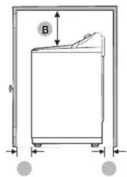 SAMSUNG WA52B7650AV - Clearance requirement - 3