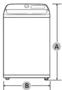 SAMSUNG WA52B7650AV - Dimensions - 1