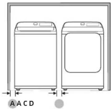 SAMSUNG WA52B7650AV - Clearance requirement - 2