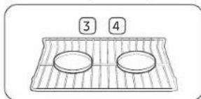 SAMSUNG NE63A8711QN - Emplacement de la grille et des plats - 1