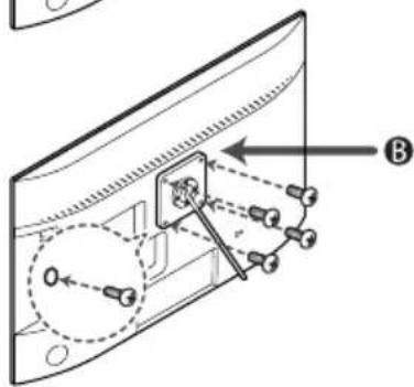 SAMSUNG T24H315HLB - Como instalar o suporte de parede - 3