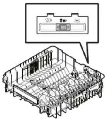 Technical diagram of a mechanical assembly with labeled control panel and component layout