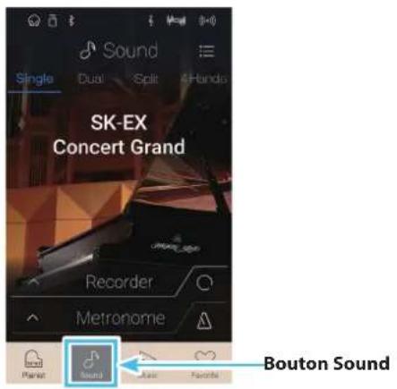 KAWAI CA78 - Écran du mode Sound - 1
