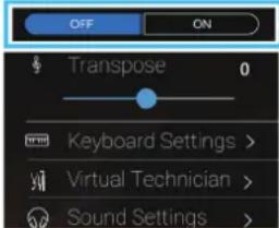 KAWAI CA78 - ■ Activation ou déactivation des effets - 2