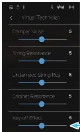 KAWAI CA78 - Réglage du volume Key-off Effect - 1